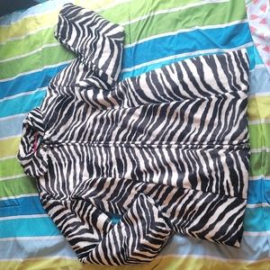 Vintage Zebra Print Coat